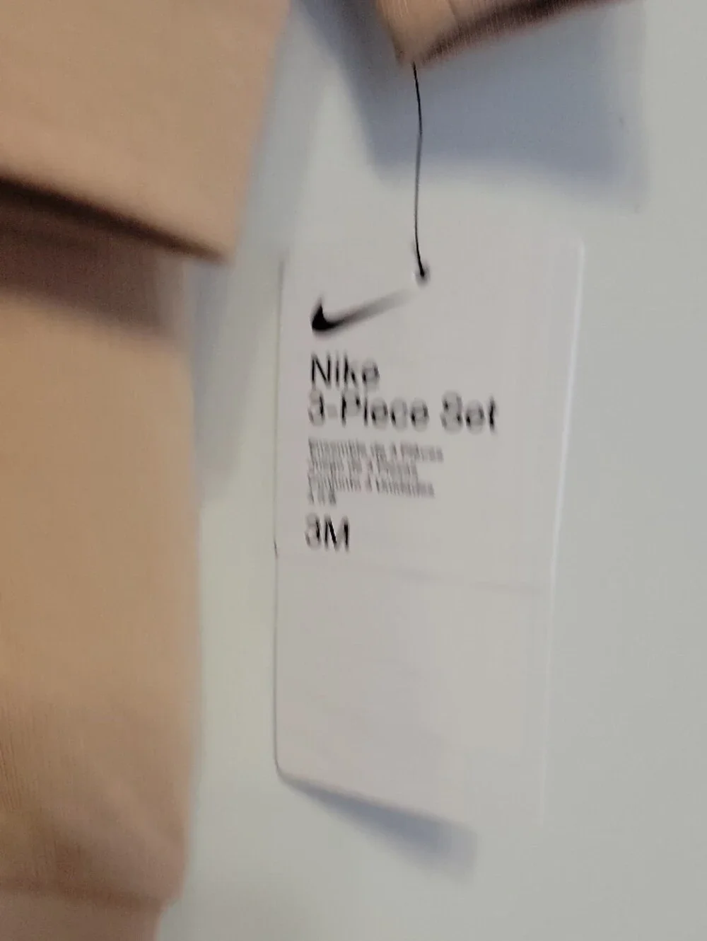 Nike Toddler 3-Piece Hoodie Set in Tan & White
